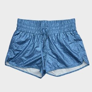 Zyia Blue Rain Drop Bomber Shorts Size L